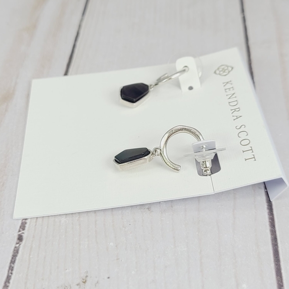 Kendra Scott black Clove Huggie Hoop Earrings - Picture 6 of 7